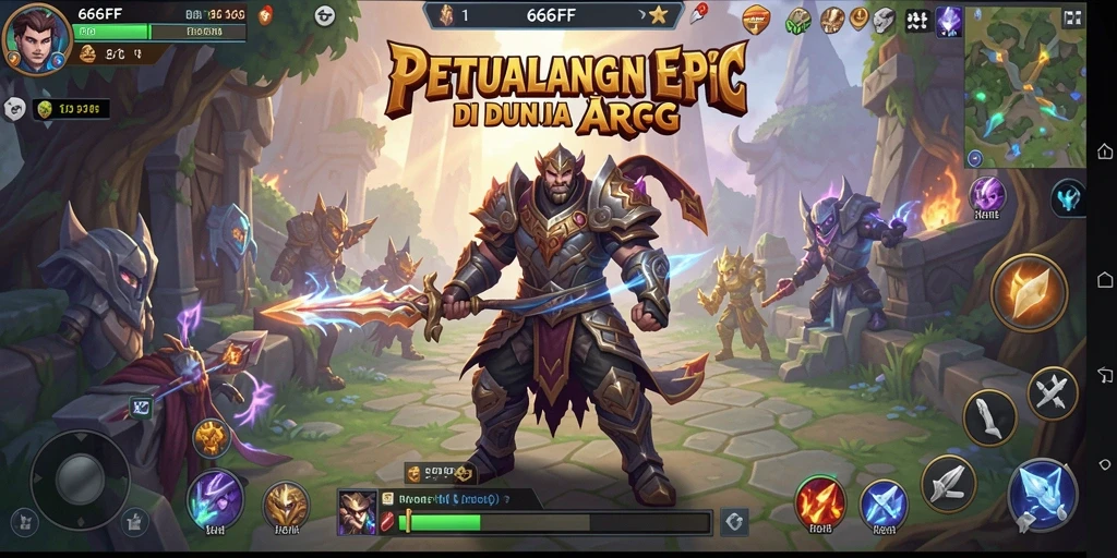 Tampilan aksi mendebarkan dalam gameplay ARPG 666FF.
