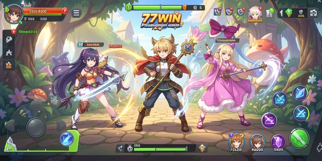 Tampilan gameplay <strong>77WIN</strong> yang mengasyikkan dan penuh warna.