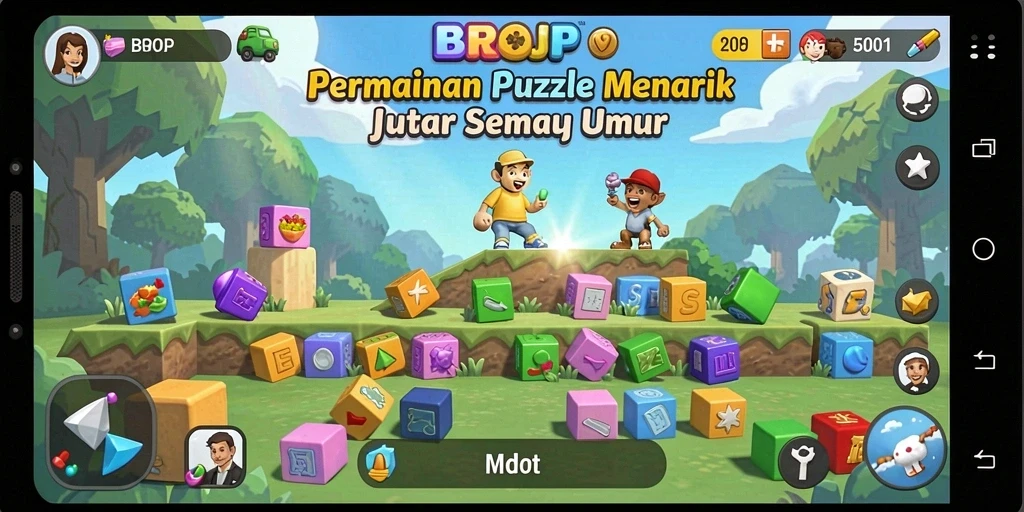 Tampilan gameplay BROJP yang menantang dan menyenangkan.