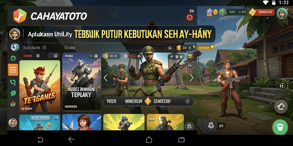 Tampilan antarmuka CAHAYATOTO yang intuitif dan user-friendly.