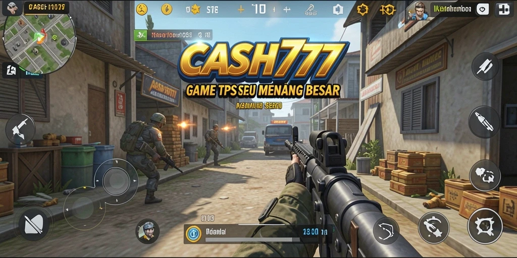 Tampilan gameplay seru dari CASH777 dengan aksi tembak-menembak yang mendebarkan.