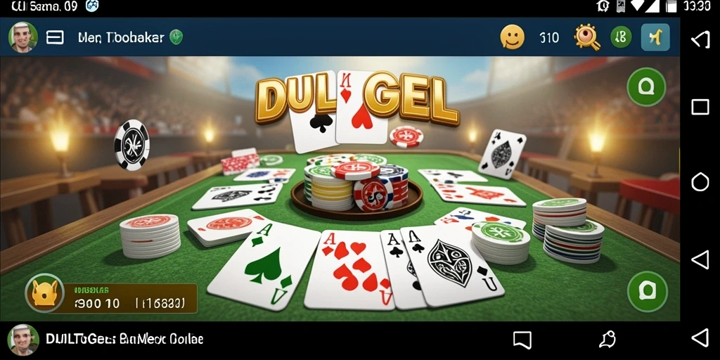 Tampilan menarik dari gameplay Gaple DULTOGEL.