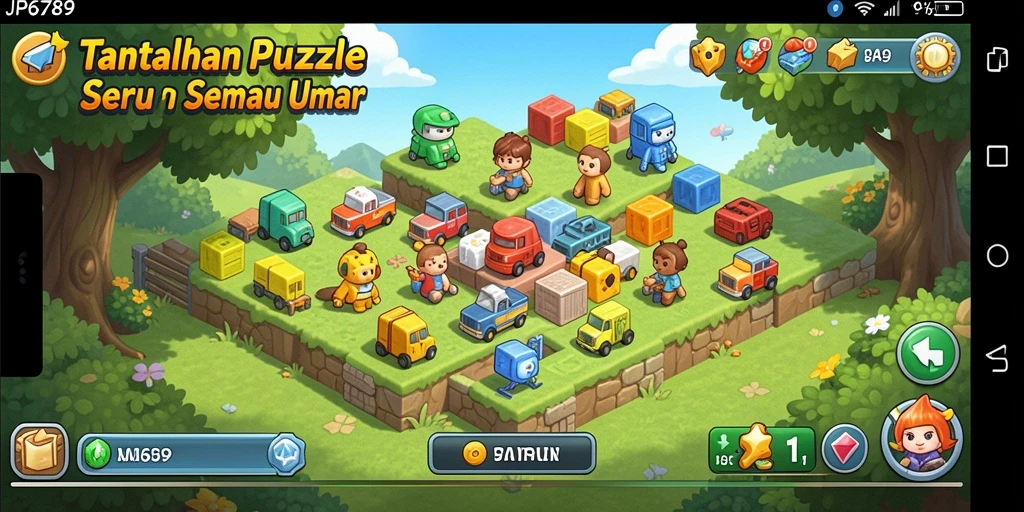 Screenshot utama JP6789 menampilkan gameplay puzzle yang mengasyikkan.