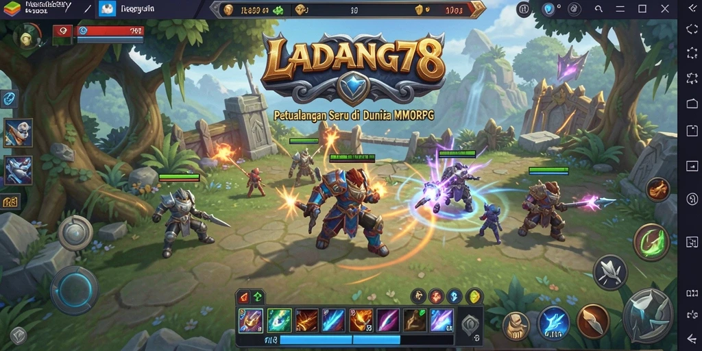Tangkapan layar dari gameplay LADANG78 menampilkan petualangan epik di dunia MMORPG.