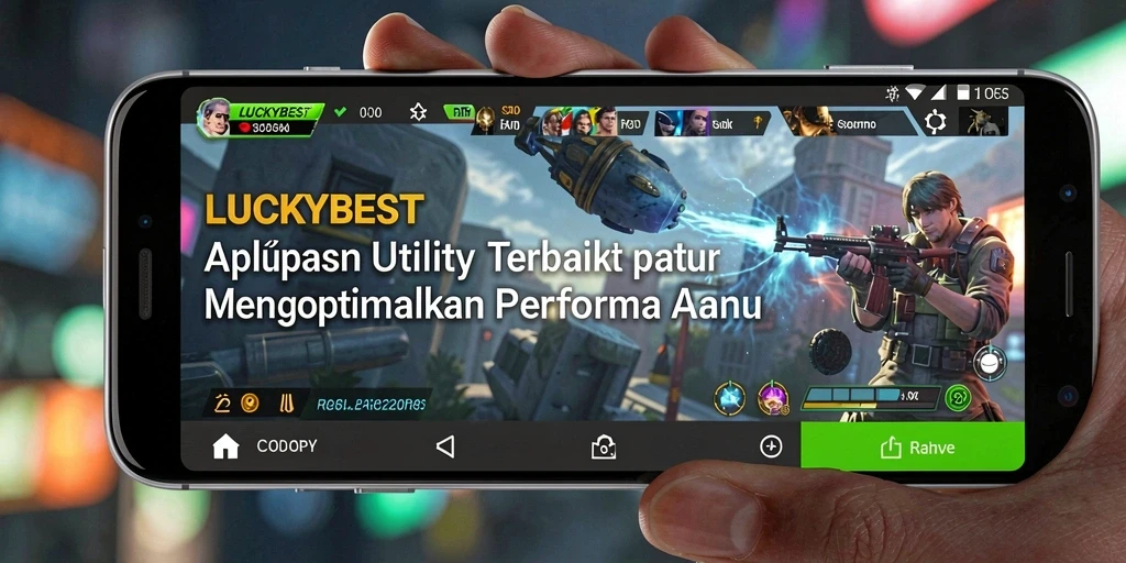 Tampilan utama LUCKYBEST dengan fitur optimasi perangkat.