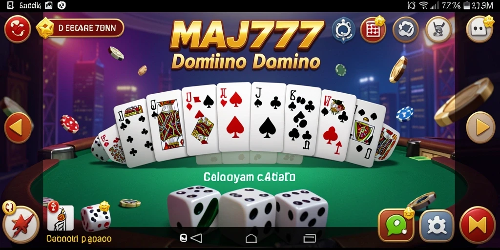 Screenshot gameplay MAJ777 yang menampilkan keseruan permainan Domino.