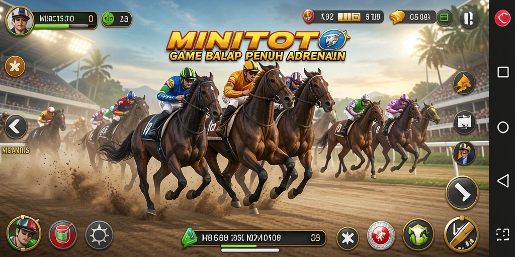 Tampilan gameplay balapan seru di MINITOTO dengan kendaraan cepat.