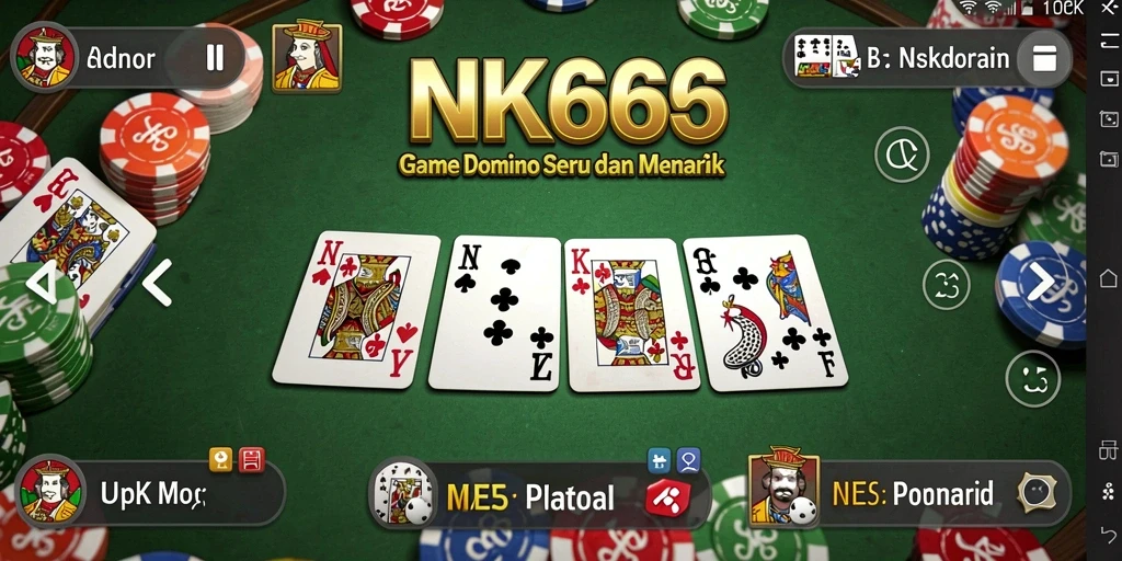 Tampilan menarik dari gameplay NK666 dalam permainan Domino.