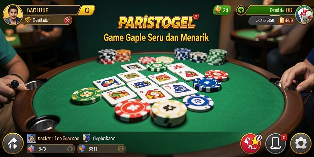 Tampilan menarik dari game Gaple PARISTOGEL.