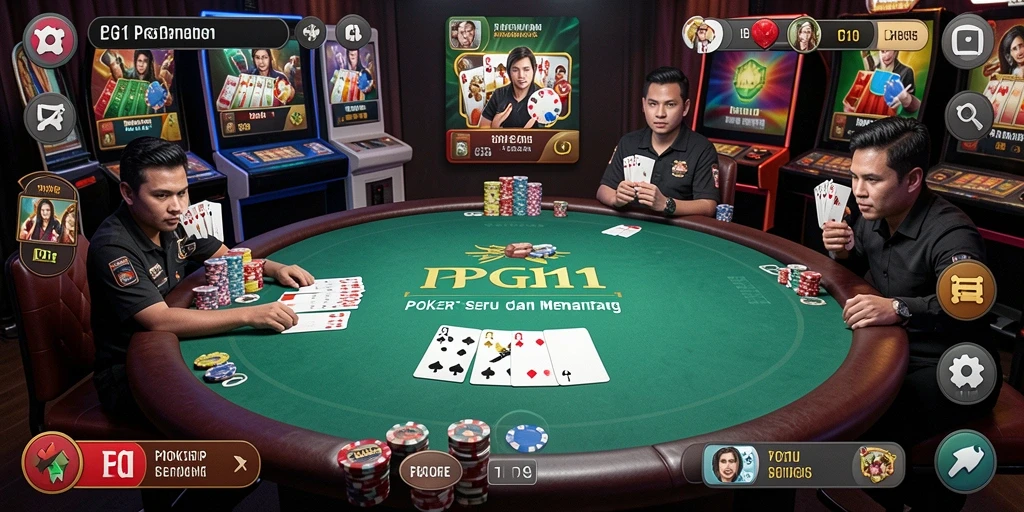 Tampilan permainan Poker yang mendebarkan di PG11.