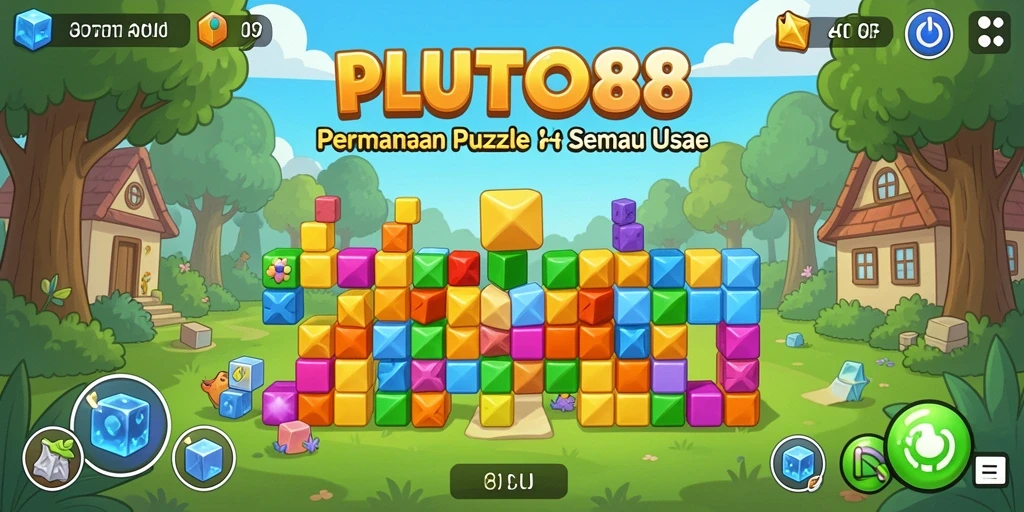 Tampilan gameplay seru PLUTO88 dengan berbagai tantangan puzzle.