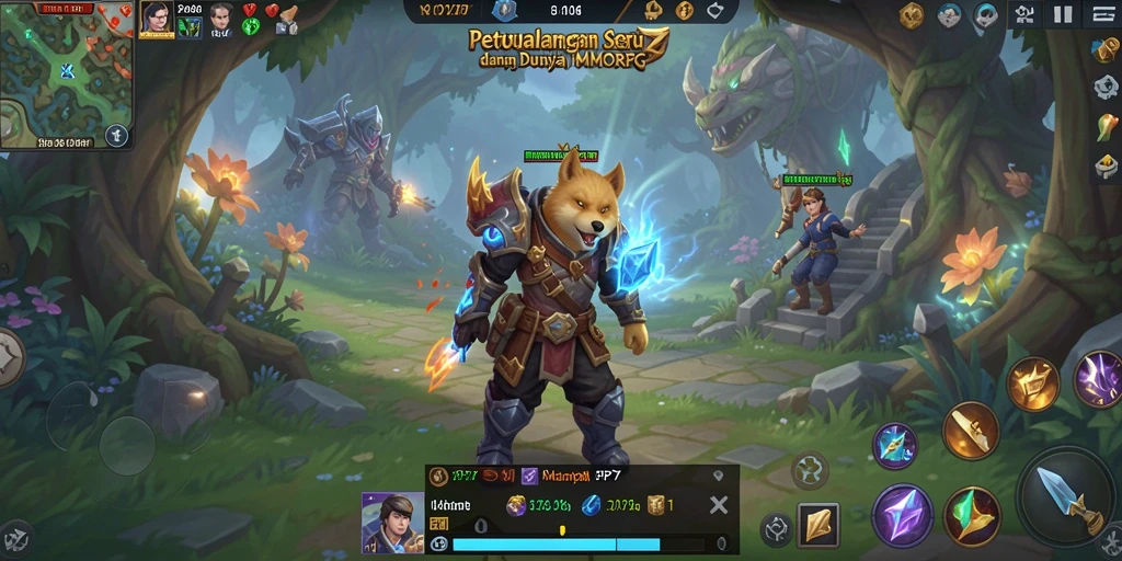 Menampilkan pengalaman gameplay yang seru di dunia MMORPG.