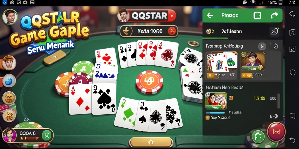 Tampilan gameplay Gaple seru di QQSTAR.
