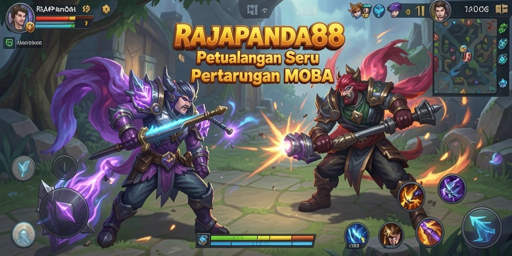 Gameplay seru RAJAPANDA88 dengan aksi bertarung yang intens.