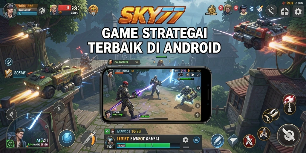 Tangkapan layar dari gameplay <strong>SKY77</strong> menunjukkan pertempuran strategis yang intens.
