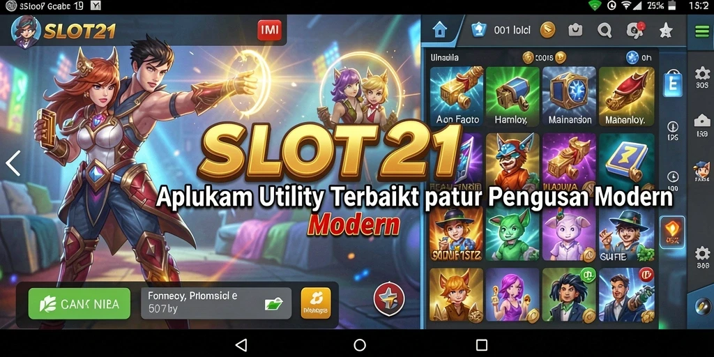 Tangkapan layar SLOT21 menunjukkan antarmuka pengguna yang menarik dan fungsional.