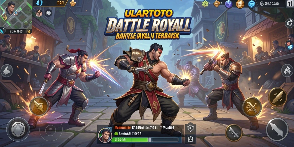 Screenshot ULARTOTO menampilkan intensitas pertarungan di arena Battle Royale.