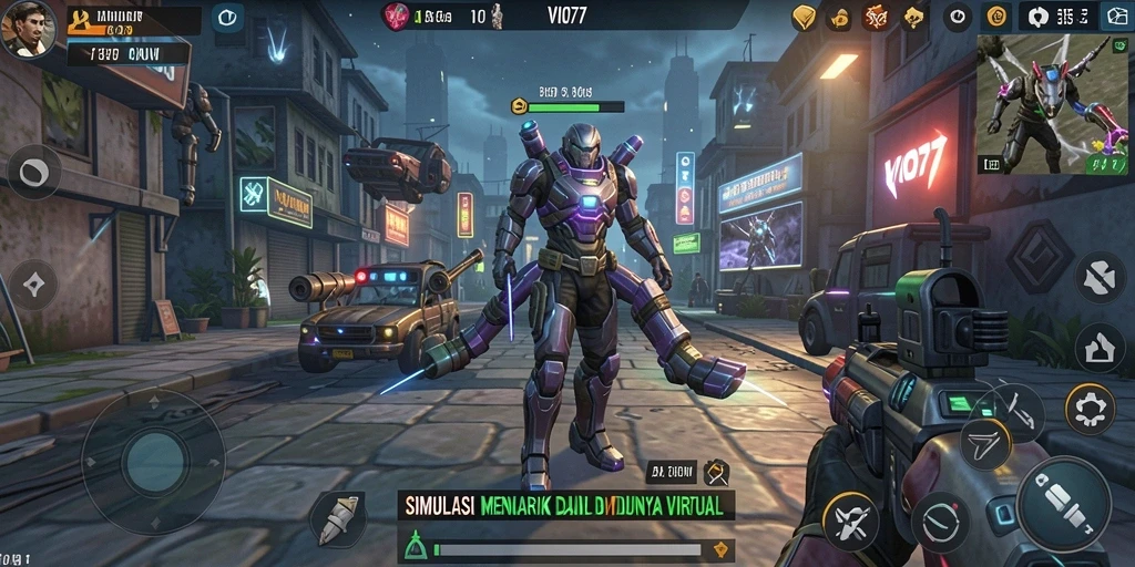 Tampilan gameplay VIO77 dengan grafis menakjubkan dan interaksi mendalam.