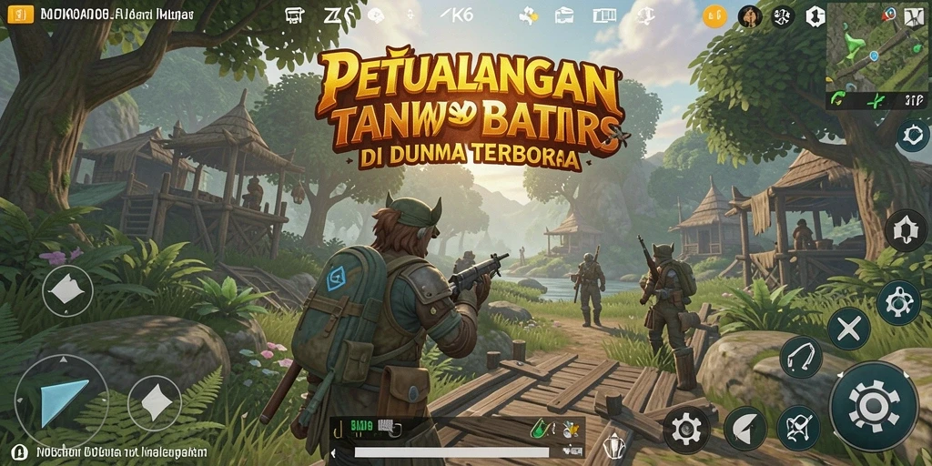Screenshot ZK6 menunjukkan aksi epik dalam dunia Open World yang luas.